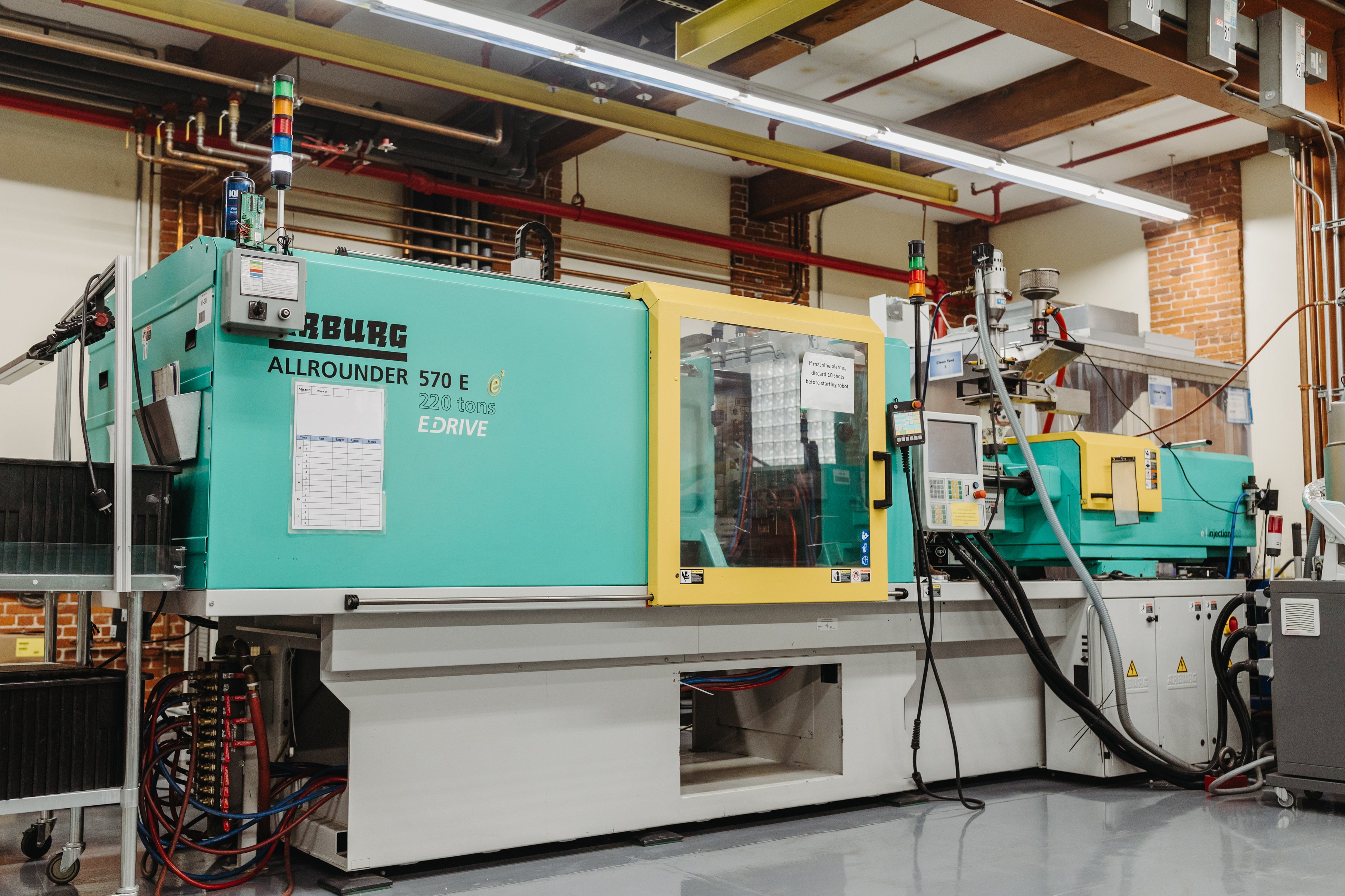 An injection molding machine that produces sensors