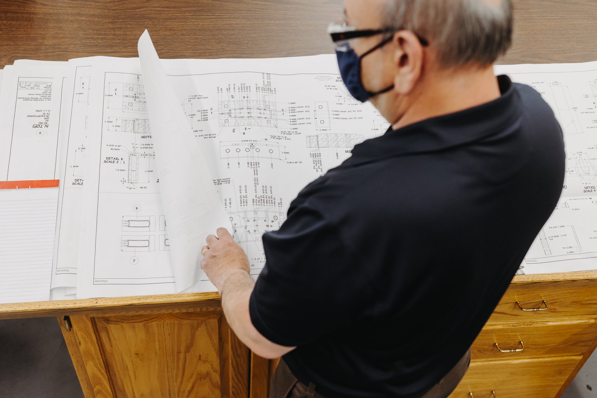 A Micron engineer reviewing product specs