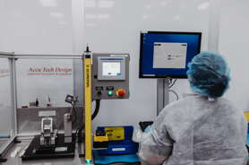 micron employee in cleanroom