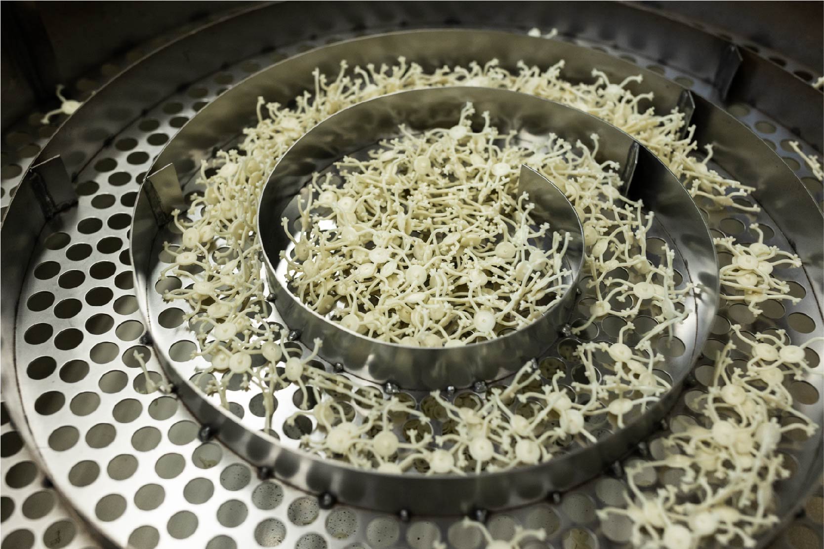 Sieve removing by product from sensor production.